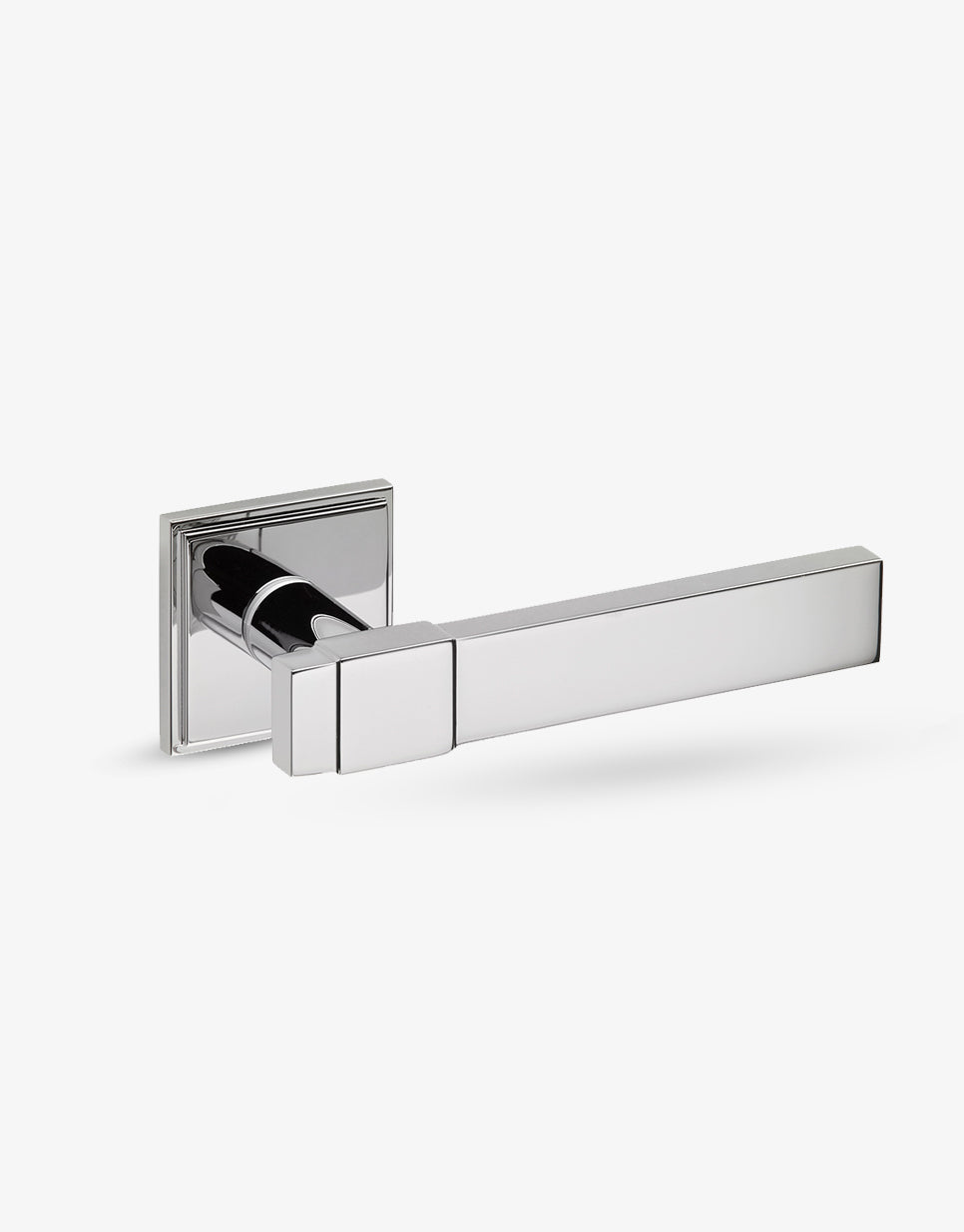 Nonna door handle set on squared rose – Groël Design