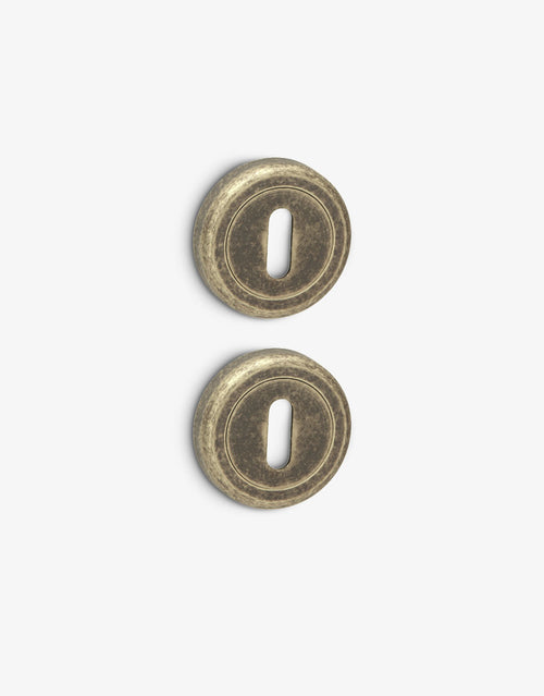Round Rustic patent escutcheon set