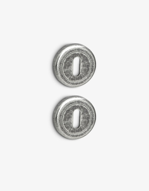 Round Rustic patent escutcheon set