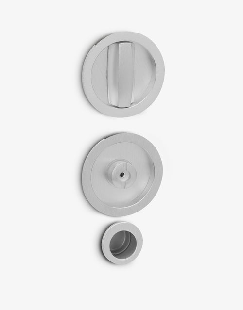 Round kit with lock for sliding door