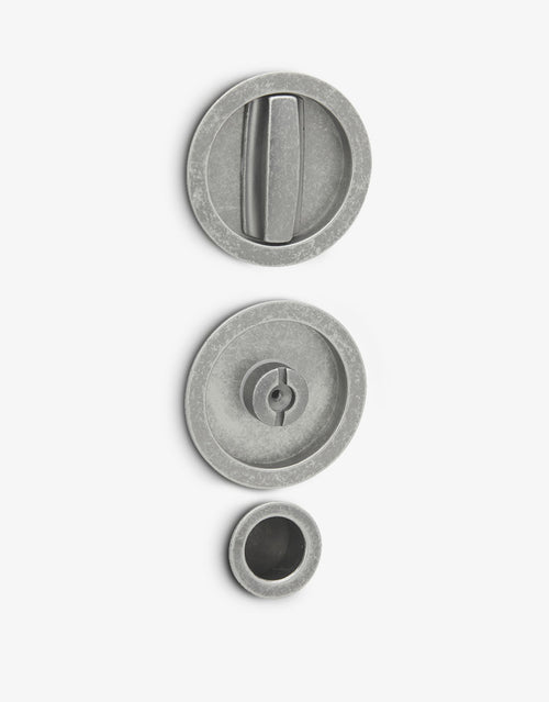 Round kit with lock for sliding door