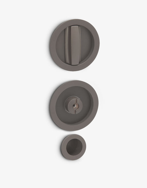 Round kit with lock for sliding door