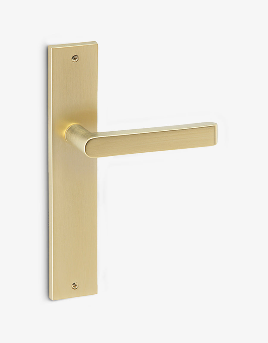 Ipnos door handle set on a rectangular backplate