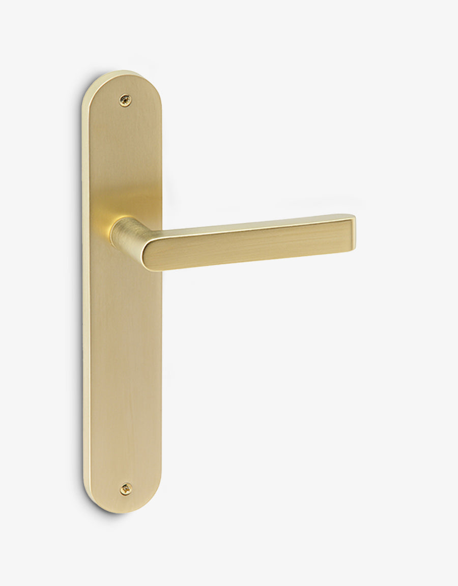 Ipnos door handle set on an oval backplate